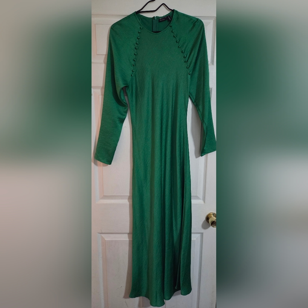 ASOS Elegant Long Sleeve Green Dress
